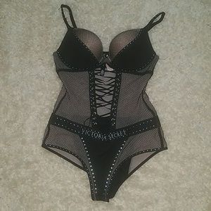 VICTORIA'S SECRET BALMAIN FISHNET BODYSUIT